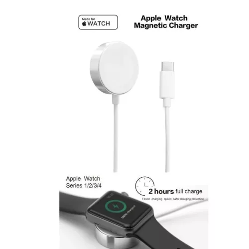 Apple Watch MFi mágneses vezeték nélküli töltő USB-C csatlakozá-6936231400071 2 kép