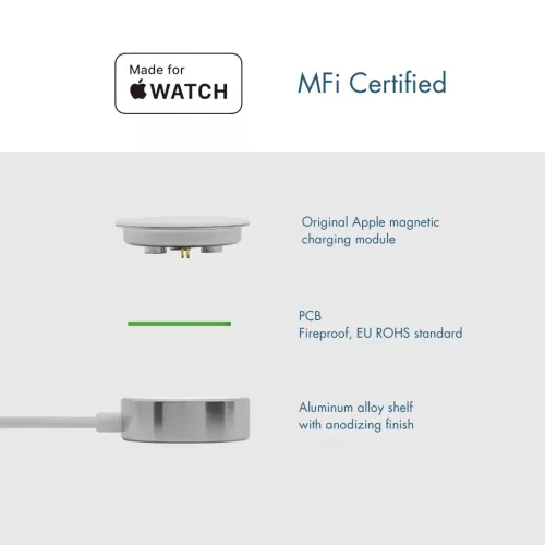 Apple Watch MFi mágneses vezeték nélküli töltő USB-C csatlakozá-6936231400071 5 kép