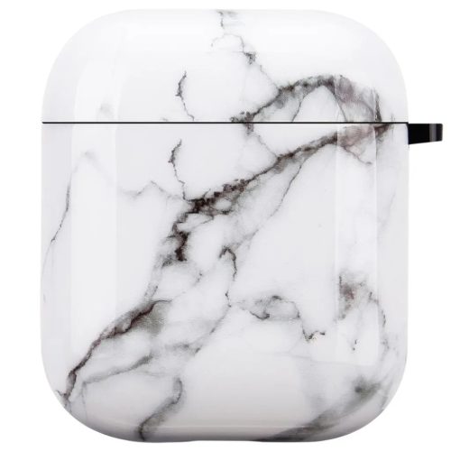 AirPods 1/2 márvány mintás tok fehér Alphajack (AC17)- 1 kép