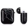 AirPods 1/2 márvány mintás tok fekete Alphajack (AC25)- 3 kép