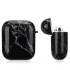 AirPods 1/2 márvány mintás tok fekete Alphajack (AC25)- 3 kép