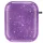 AirPods 1/2 lila csillogós mintás tok Alphajack (AC42)