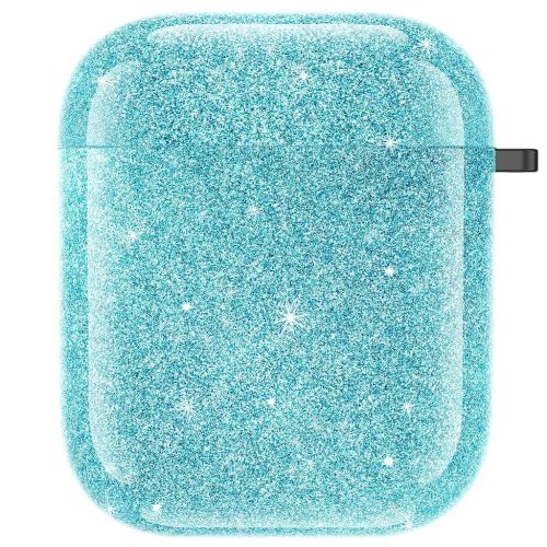 AirPods 1/2 türkiz csillogós mintás tok Alphajack (AC43)- 1 kép