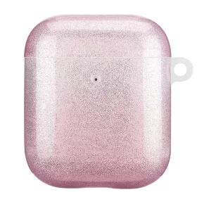   AirPods 1/2 világös rózsaszín glitter tok Alphajack (AC47)