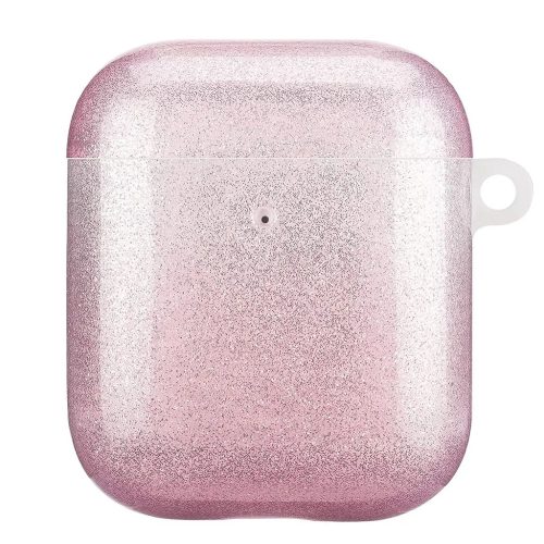 AirPods 1/2 világös rózsaszín glitter tok Alphajack (AC47)- 1 kép