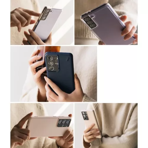 Ringke hátlapi kameralencse védő keret Samsung S21+ fekete (ACCS001-8809785455942 4 kép