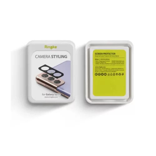 Ringke hátlapi kameralencse védő keret Samsung S21+ fekete (ACCS001-8809785455942 7 kép