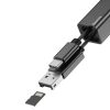 Baseus Pedant TF / MicroSD memóriakártya olvasó fekete 2in1-6953156278523 5 kép