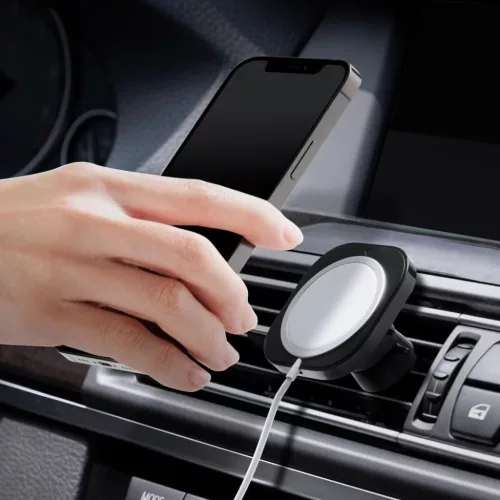 Spigen Magfit Apple Magsafe Autós Tartó Szellőzőre Fekete (ACP0279-8809756645839 8 kép