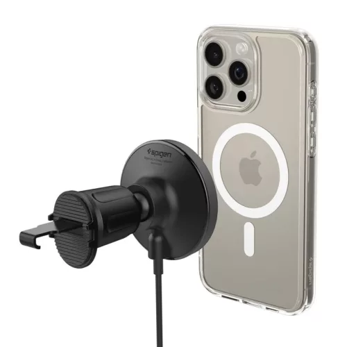 Spigen OneTap Pro 4 MagSafe autós telefontartó töltő, fekete Qi2 1-8809971233958 4 kép
