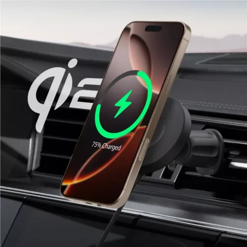 Spigen OneTap Pro 4 MagSafe autós telefontartó töltő, fekete Qi2 1-8809971233958 8 kép