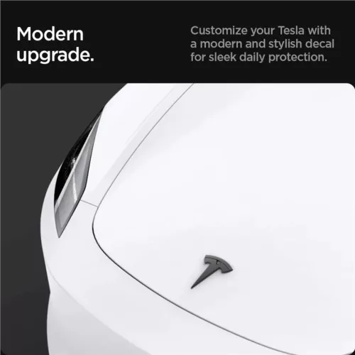 Spigen Tesla Front Emblem Logo Full Cover fekete – Tesla Model 3 202-8809971233996 3 kép
