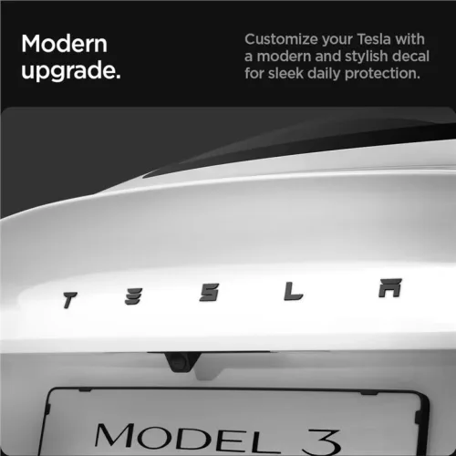 Spigen Tesla hátsó embléma logó teljes borítás fekete – Tesla -8809971234016 3 kép