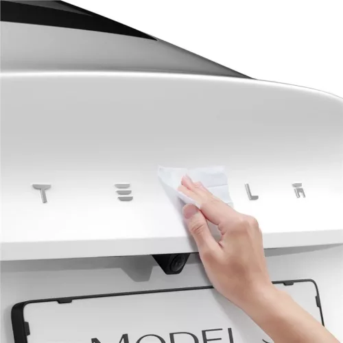 Spigen Tesla hátsó embléma logó teljes borítás fekete – Tesla -8809971234016 9 kép