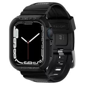   Apple Watch 4 / 5 / 6 / 7 / 8 / SE (40 / 41 mm) Spigen Rugged Armor Pro szíj és tok fekete