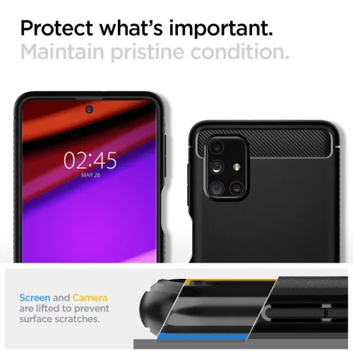 Samsung Galaxy M31s Spigen Rugged Armor tok matt fekete (ACS01459)-8809710754409 3 kép