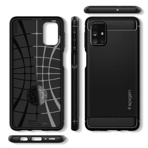 Samsung Galaxy M31s Spigen Rugged Armor tok matt fekete (ACS01459)-8809710754409 4 kép