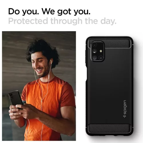Samsung Galaxy M31s Spigen Rugged Armor tok matt fekete (ACS01459)-8809710754409 5 kép