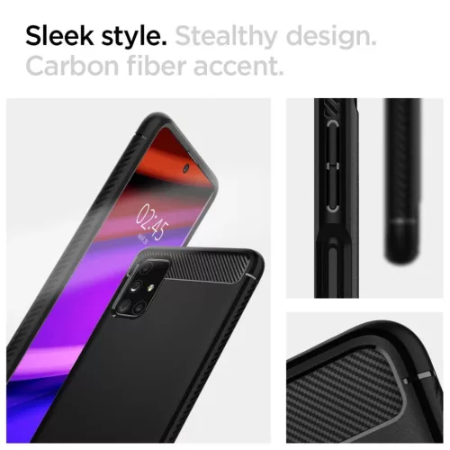 Samsung Galaxy M31s Spigen Rugged Armor tok matt fekete (ACS01459)-8809710754409 6 kép