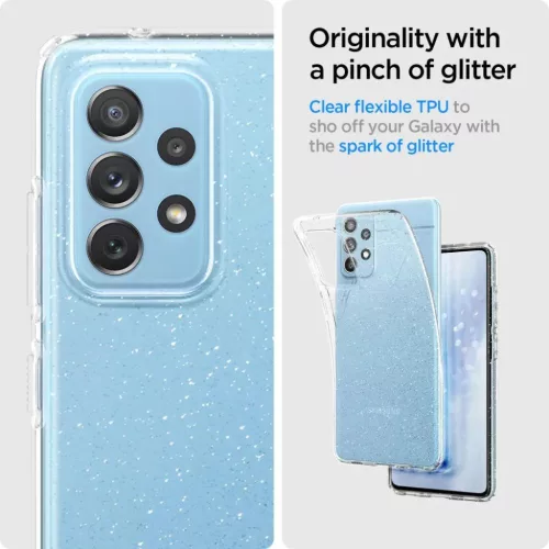 Samsung A72 tok Spigen Liquid Crystal Glitter Clear (ACS02326)-8809756641879 5 kép