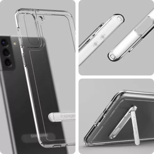 Samsung S21+ Plus Spigen hybrid ''S'' tok kihajtható támasszal Cryst-8809756642371 5 kép