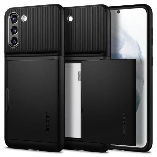 Samsung S21+ Plus Spigen Slim Armor CS tok fekete (ACS02393)-8809756642418 1 kép