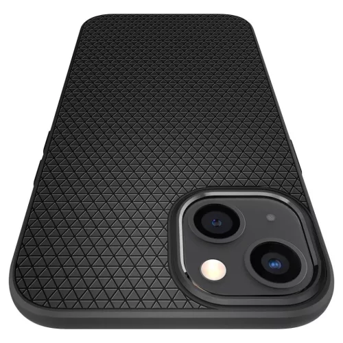 iPhone 13 mini Spigen Liquid Air flexibilis TPU gél tok matt fekete-8809811850635 7 kép
