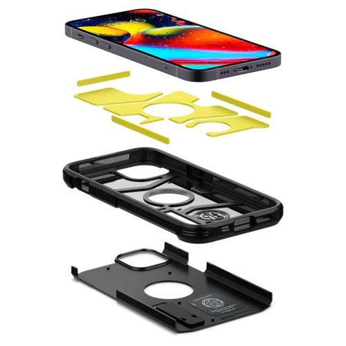 iPhone 13 Spigen Tough Armor tok kihajtható támasszal fekete-8809811852370 5 kép