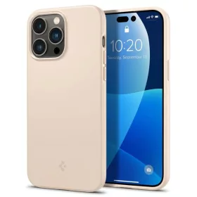 iPhone 14 Pro Max Spigen Thin Fit ultravékony tok homokszínű (ACS04-8809811863031 2 kép