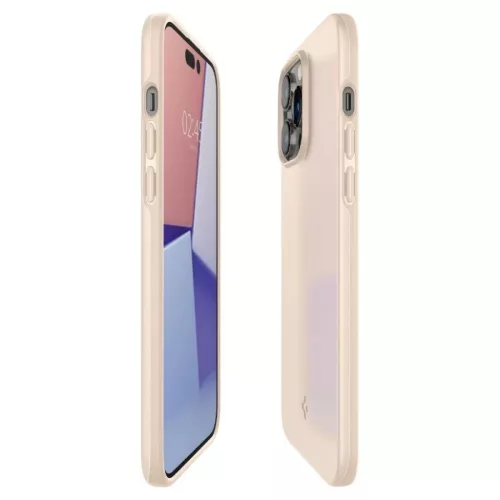 iPhone 14 Pro Max Spigen Thin Fit ultravékony tok homokszínű (ACS04-8809811863031 1 kép