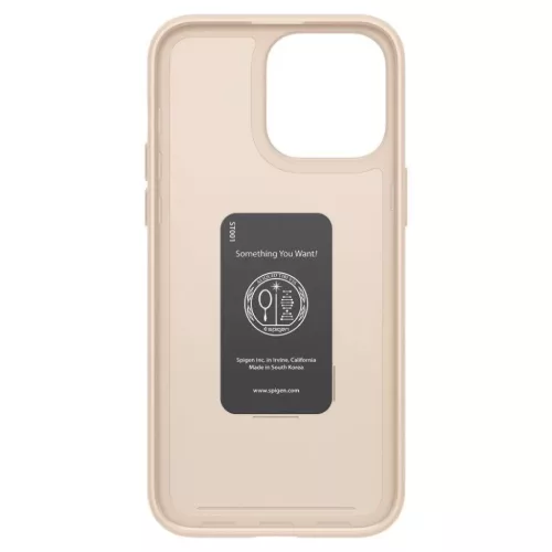 iPhone 14 Pro Max Spigen Thin Fit ultravékony tok homokszínű (ACS04-8809811863031 4 kép