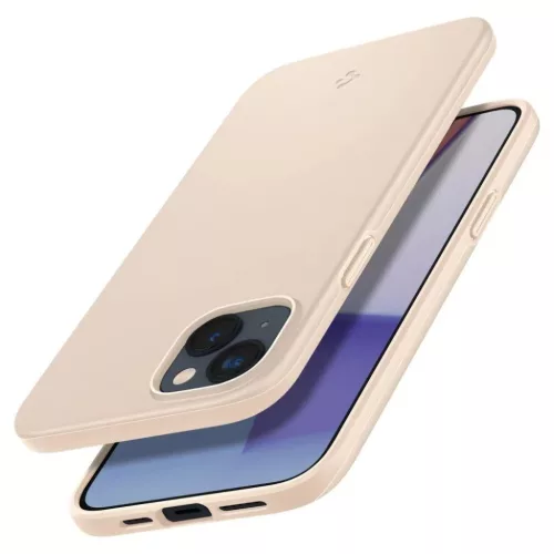 iPhone 14 Plus Spigen Thin Fit ultravékony tok homokszínű (ACS04778-8809811863116 8 kép