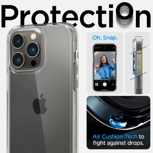 iPhone 14 Pro Max Spigen Ultra Hybrid tok Crystal Clear (ACS04816)-8809811863475 8 kép