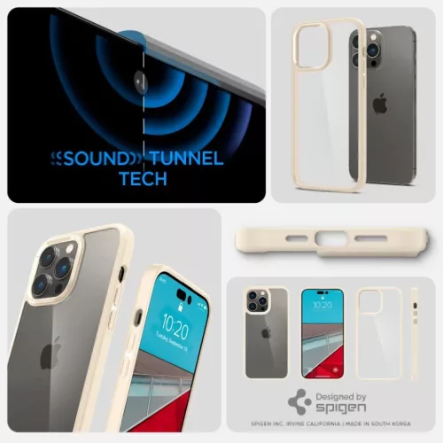 iPhone 14 Pro Max Spigen Ultra Hybrid tok homokszínű (ACS04819)-8809811863505 3 kép