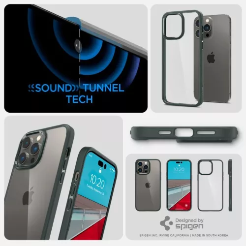 iPhone 14 Pro Max Spigen Ultra Hybrid tok Abyss zöld (ACS04821)-8809811863529 5 kép