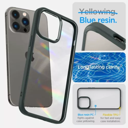 iPhone 14 Pro Max Spigen Ultra Hybrid tok Abyss zöld (ACS04821)-8809811863529 6 kép
