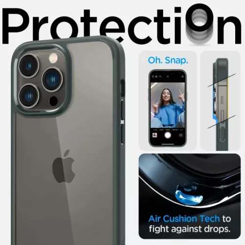 iPhone 14 Pro Max Spigen Ultra Hybrid tok Abyss zöld (ACS04821)-8809811863529 9 kép