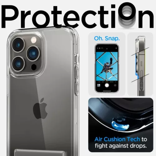 iPhone 14 Pro Max Spigen Ultra Hybrid ''S'' tok Crystal Clear (ACS0482-8809811863604 6 kép