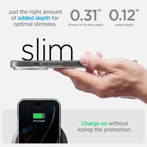 iPhone 14 Pro Max Spigen Ultra Hybrid ''S'' tok Crystal Clear (ACS0482-8809811863604 8 kép
