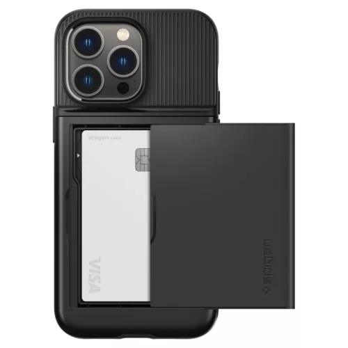 iPhone 14 Pro Max Spigen Slim Armor CS tok fekete (ACS04835)-8809811863666 3 kép