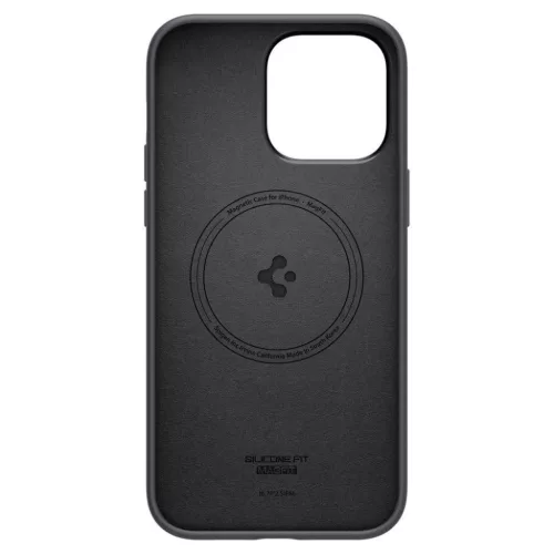 iPhone 14 Pro Max Spigen Silicone Fit MagSafe-kompatibilis tok fekete -8809811863772 3 kép