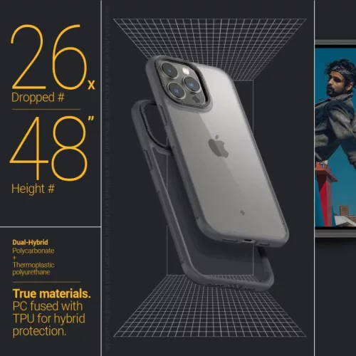 iPhone 14 Pro Max Caseology Skyfall tok matt fekete-810083831381 6 kép