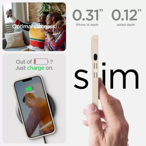 iPhone 14 Plus Spigen Ultra Hybrid tok homokszínű (ACS04898)-8809811864113 3 kép