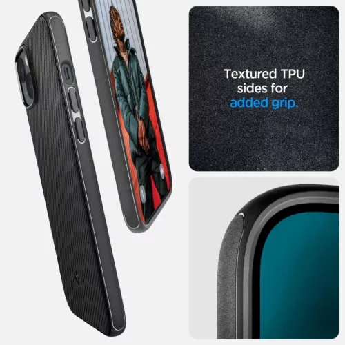 iPhone 14 Plus Spigen Mag Armor MagSafe tok matt fekete (ACS04918)-8809811864311 8 kép