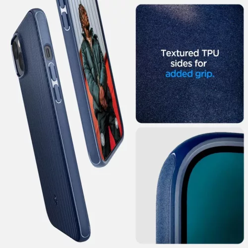 iPhone 14 Plus Spigen Mag Armor MagSafe tok tengerészkék (ACS04919)-8809811864328 3 kép
