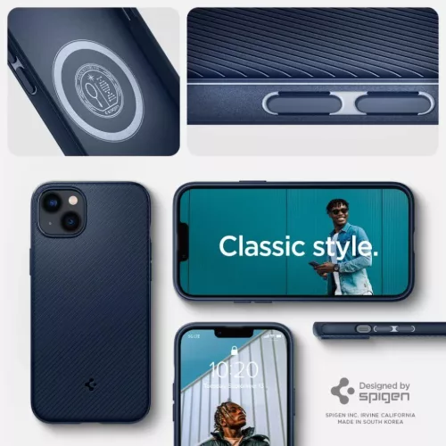 iPhone 14 Plus Spigen Mag Armor MagSafe tok tengerészkék (ACS04919)-8809811864328 7 kép