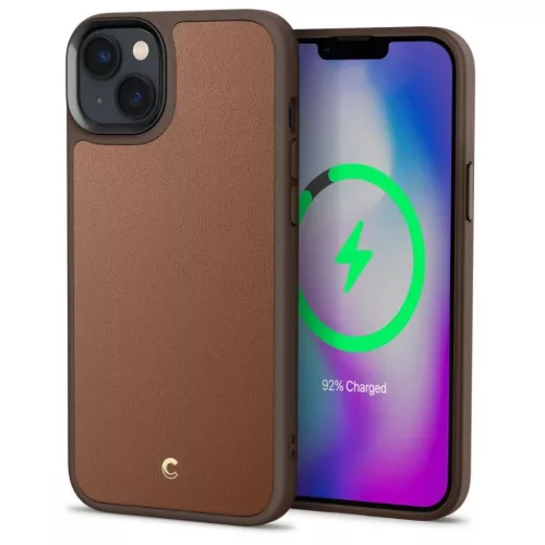 iPhone 14 Plus Spigen Cyrill Kajuk MagSafe-kompatibilis bőrtok barna -8809811864441 7 kép