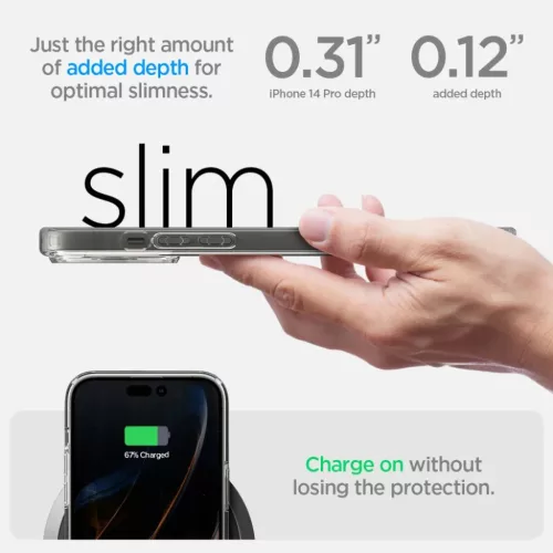 iPhone 14 Pro Spigen Ultra Hybrid ''S'' Crystal Clear tok (ACS04973)-8809811864700 10 kép