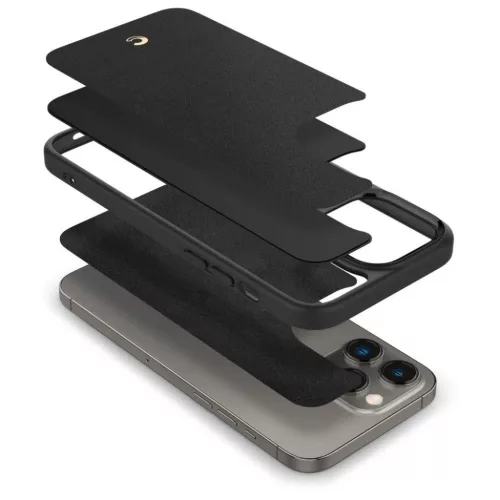 iPhone 14 Pro Spigen Cyrill Kajuk MagSafe-kompatibilis bőrtok fekete -8809811865042 4 kép