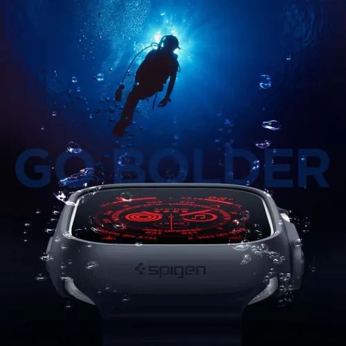 Apple Watch Ultra 1/2/3 (49mm) Spigen Thin Fit tok fekete (ACS05458)-8809811868777 5 kép